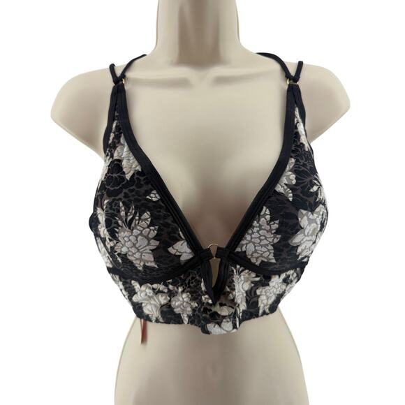 Victoria Secret Pink Light Lined Bralette Velvet Womens Large - Picture 1 of 8